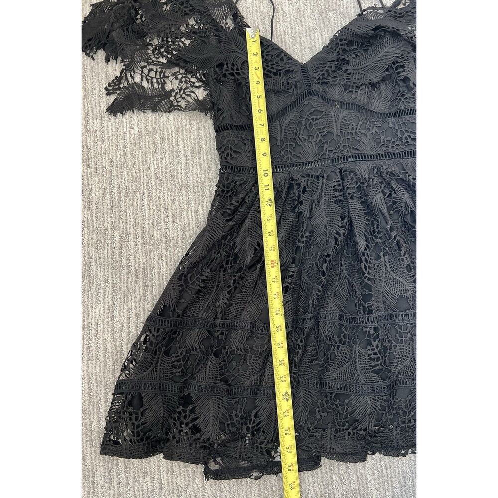 Missguided Black Lace Dress, Feathers Size 8, Whimsygoth, Feminine, Halloween - Picture 7 of 8